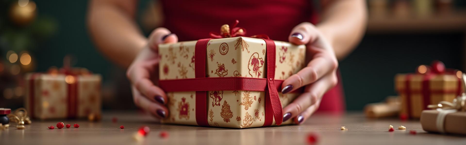 Préparation méticuleuse d'un calendrier de l'Avent en briques